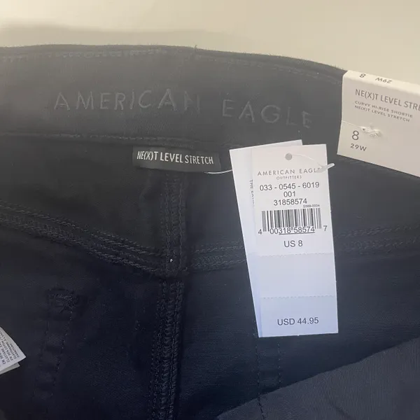 NWT Ne(X)t Level Solid Black High Rise Curvy Shorts - Image 9