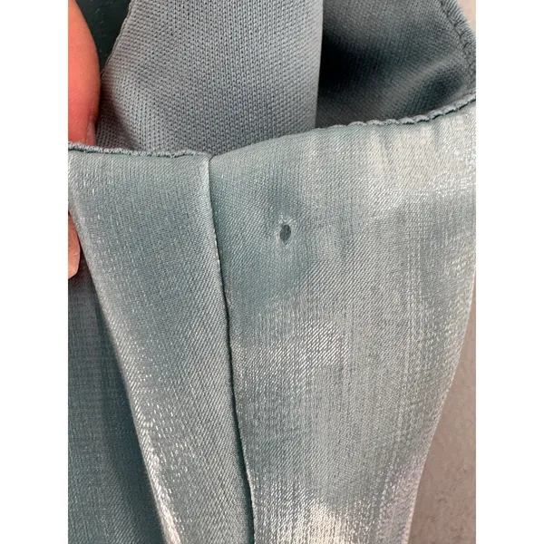 Lulus Thriving Darling Shiny Teal Blue Sleeveless Tiered Mini Dress XL Cocktail - Image 8