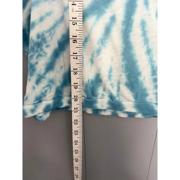Free People Movement Love Blue Tie Dye Cropped Boho Muscle Tank Top S - Image 3