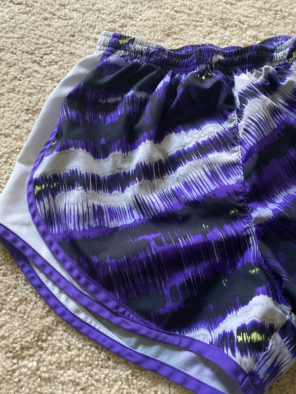 Nike Purple Patterned Tempo Running Shorts - Image 3