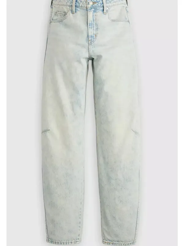 New Levi's Premium 30x32 Baggy Dad Barrel Women's Jeans Cielito Lindo Acid Light - Image 6