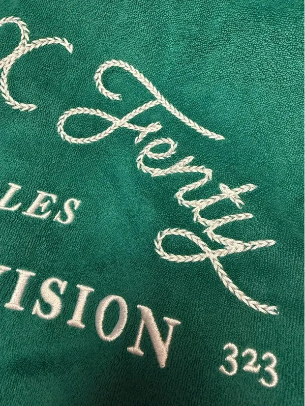 Savage X Fenty Terry Cloth Button Up Shirt Embroidered Medium NWT - Image 6