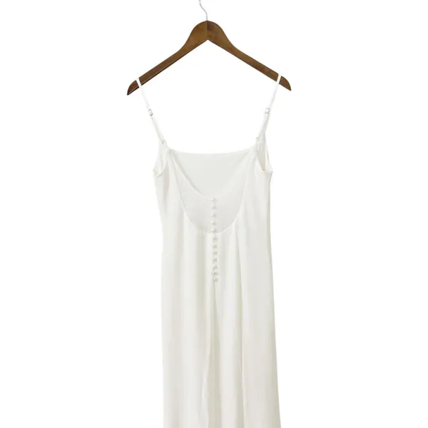 Lulus Blessed Romance White Sleeveless Button Back Mermaid Maxi Dress size XL - Image 6