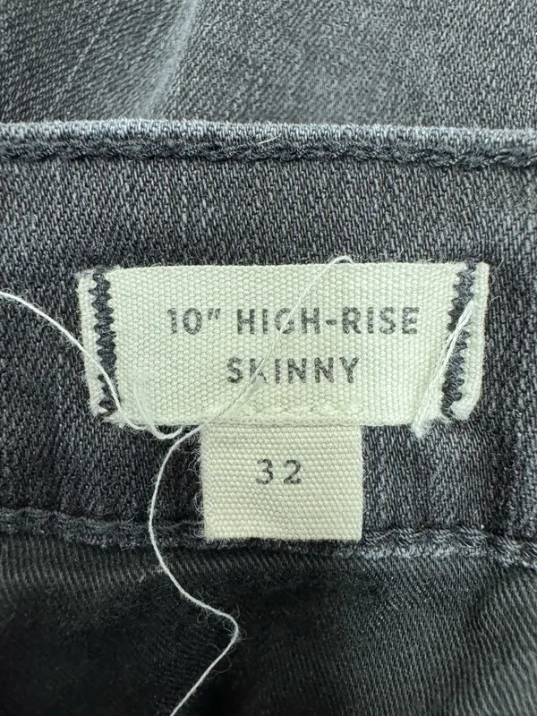 Madewell Black Button Fly 10” High-Rise Skinny Jeans Size 32 - Image 7