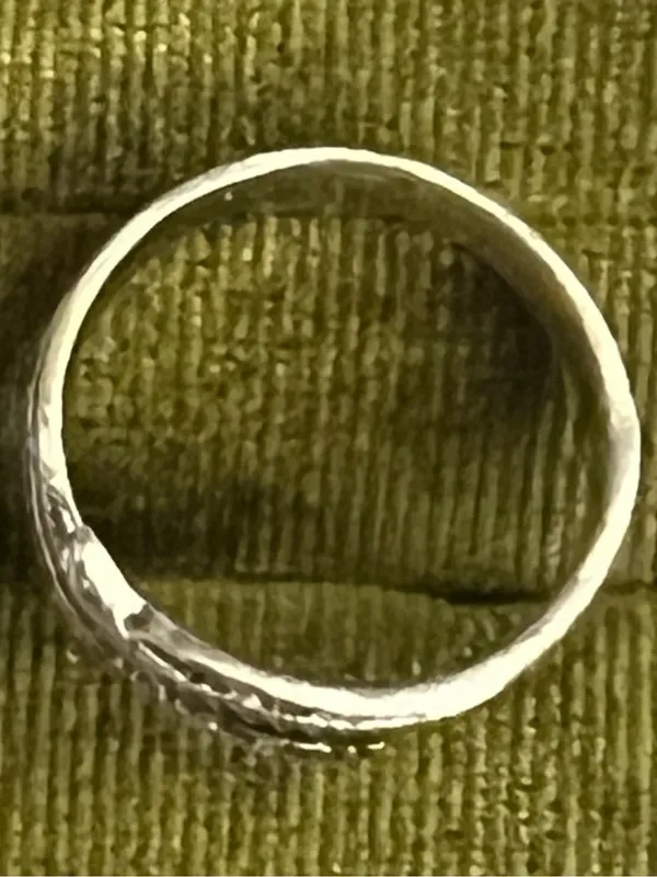Vintage/Boho Design Stainless Steel Silver Feather Wrap Band Size 7 - Image 4