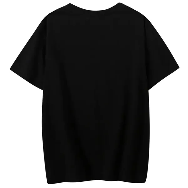 Anime Cats with Skull Graphic Print T-Shirt in Black, Size M​ - Image 2