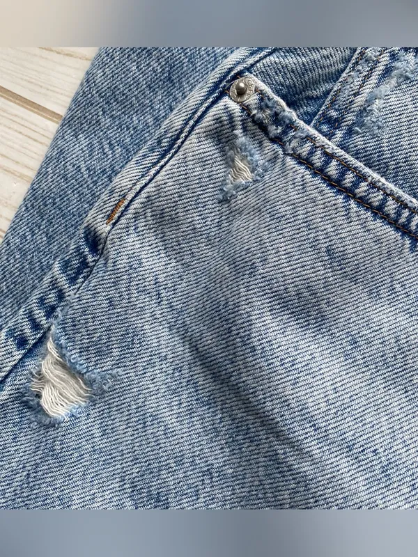 J. Crew 90s vintage baggy fit stone washed cropped ankle length denim jeans 33 - Image 4