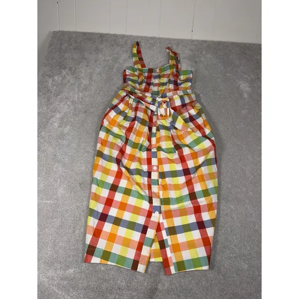 Christopher John Rogers for Target Plaid‎ Wide Strap Tie Waist Dress Size 2 NWT - Image 7