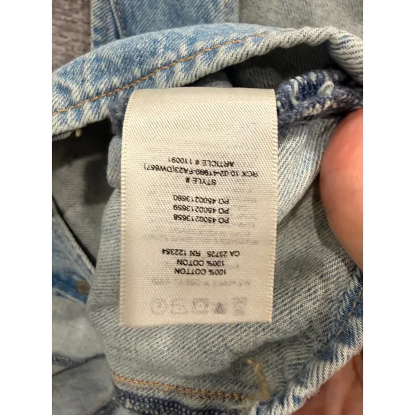 Denim Forum Women Vest M Blue Light Wash Cotton Cropped Button Front 110091 - Image 5