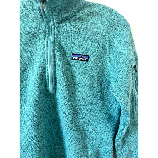 Patagonia Better Sweater 1/4 Zip Pullover Jacket Teal Size Small - Image 3