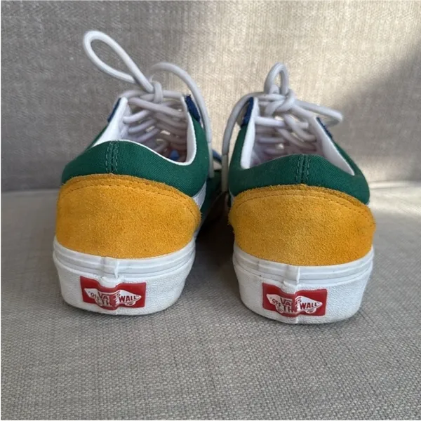 Vans Blue and Green Skate Sneakers with Suede Canvas - Image 10