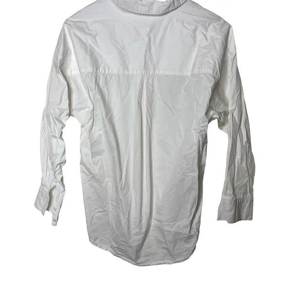 Gestuz white oversized boxy fit button down shirt sz 36 US 4 - Image 3
