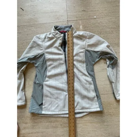 Soucony Light Gray Fleece-Lined Winter Jacket with Zip Pockets‎ Size L - Image 4