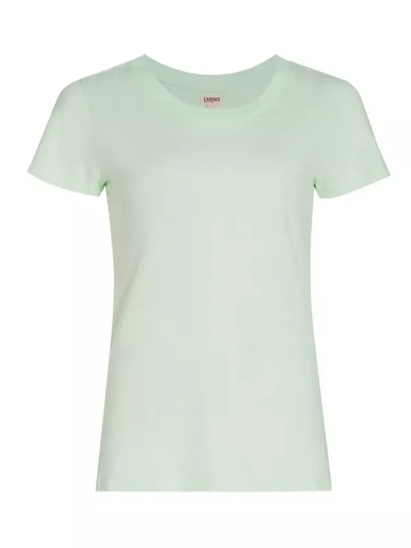 L’Agence Cory Cotton Scoopneck Tee Size Medium Honeydew Classic Basic Minimalist - Image 10