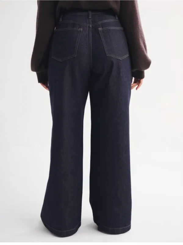Abercrombie & Fitch Curve Love High Rise Wide Leg Trouser Jean size 27 Long - Image 2