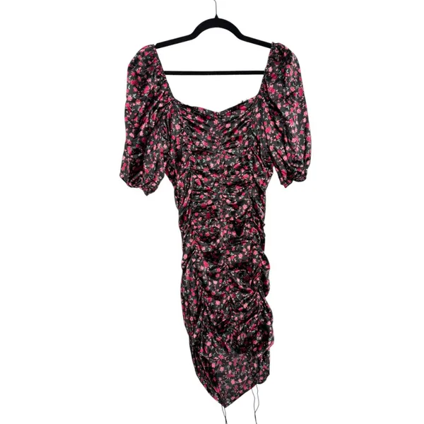 For Love and Lemons Melrose Pink Floral Ruched Mini Cocktail Dress Size XL - Image 7