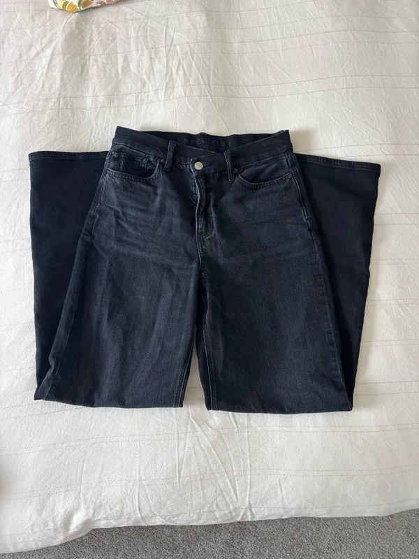 American Eagle Straight Leg High Waisted Black Jean - Image 2