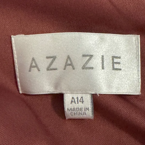 Azazie Evalin Chiffon Bridesmaid Dress Desert Rose Pink Size A14 Formal Maxi New - Image 4