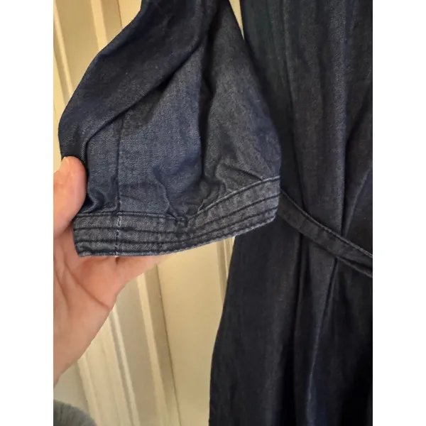 Gap Indigo Chambray Tie-Waist Dress |‎ 100% Cotton | Fall 2012 | Size M - Image 7