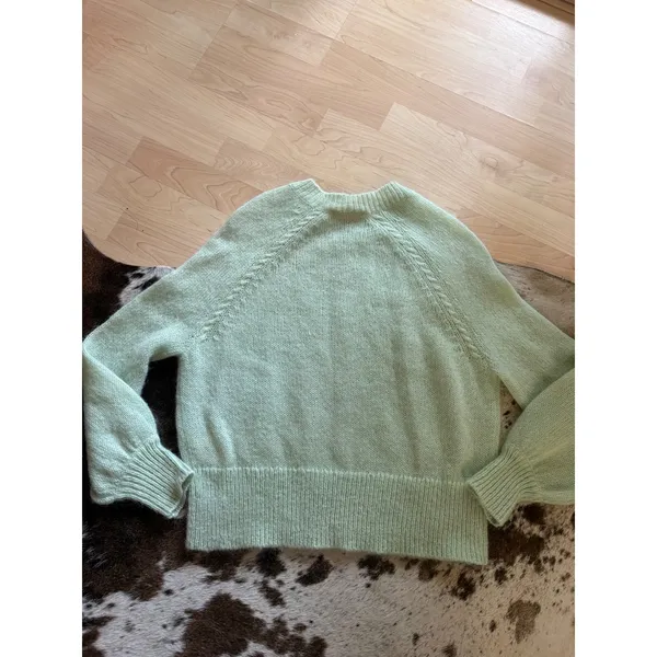 Sezane Alberto Jumper in Pastel Green Size Extra Small Knit - Image 3