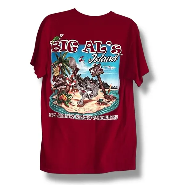 Big Al’s Alabama Crimson Tide Football Island Ultimate Getaway T-shirt medium - Image 5