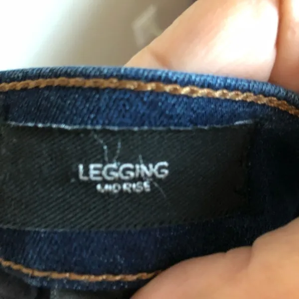 Express Dark Wash Mid Rise‎ Legging Denim Jeans - Image 9