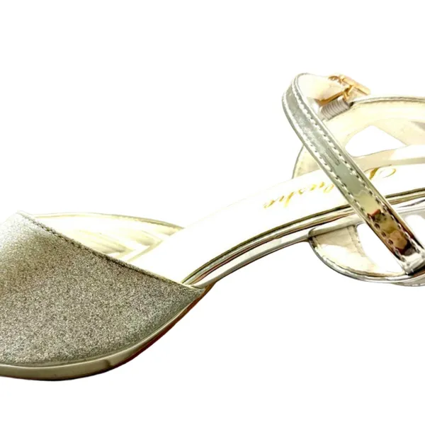 Fashion Glitter Sparkle Heel Ankle Open Toe Shoes Adult Women's Size 7.5 - Image 2