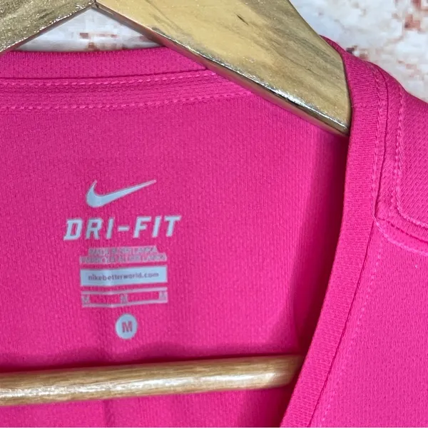Nike Women's Bright Pink Short Sleeve Tee - Image 5