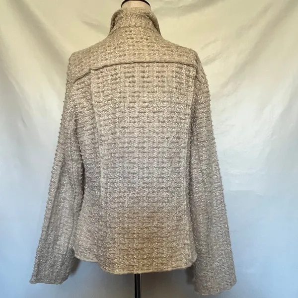 CAbi Estate Chenille Womens Blazer Sz M Lagenlook Artsy Knit 985 Quiet Luxury - Image 13