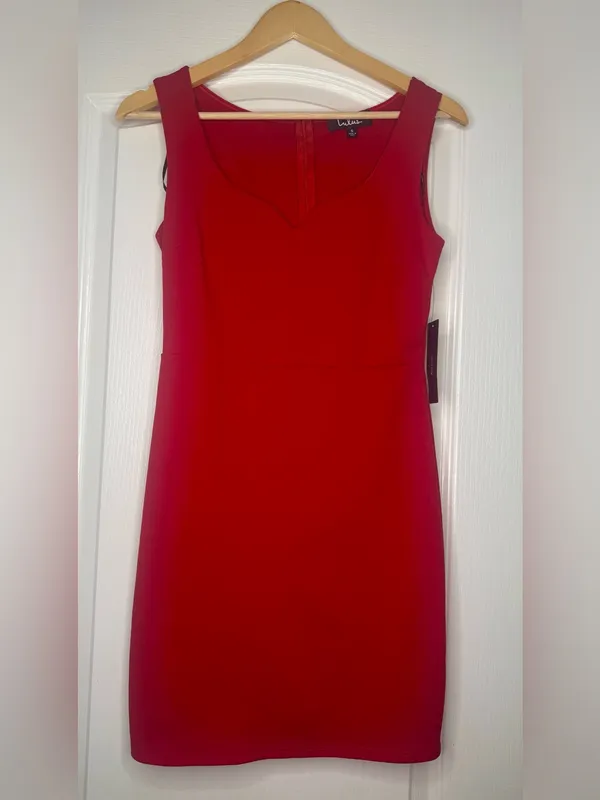 Lulus NWT Count On It Red Sleeveless Bodycon Mini Dress - Image 2