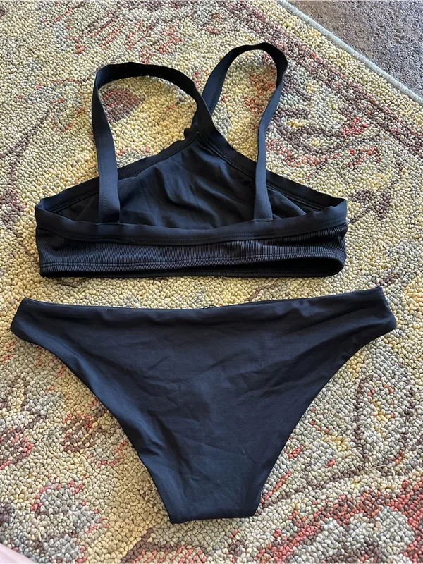 NWOT L*Space high neck bikini set black small - Image 4