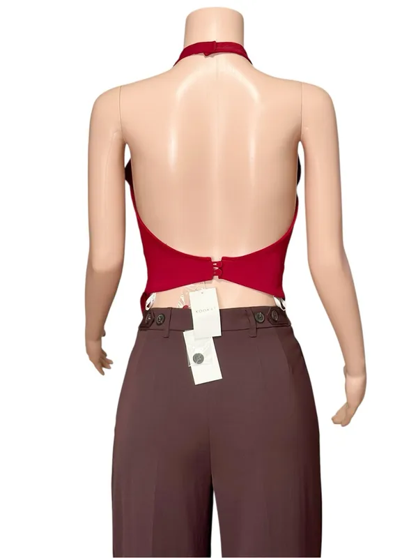 KOOKAÏ Norway Wrap Top, Red Wine, FR36/US4 - Image 6
