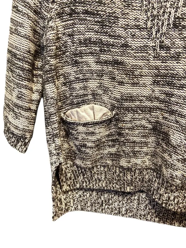 Wilfred Patch Pocket Sweater Beige Size XS Neutral Spring Cropped Casual Boho - Image 7