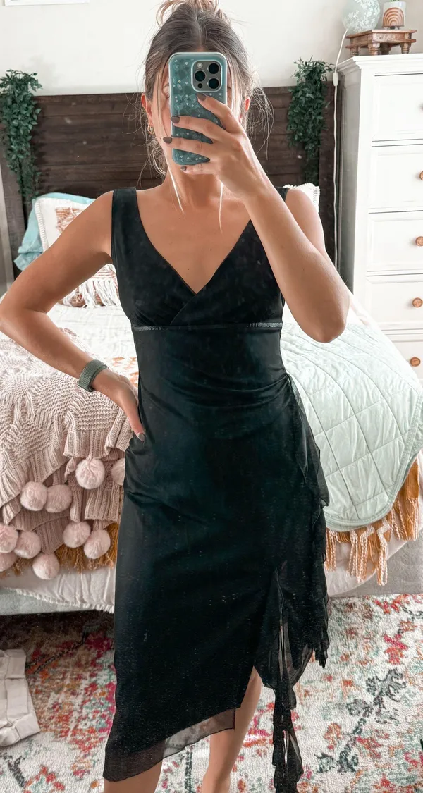 Ruby Rox Black Midi Dress - Image 2
