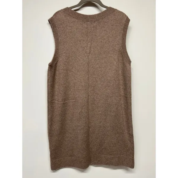 Old Navy V-Neck Sweater Vest‎ Dress Brown Knit Size Large NWT Coastal Preppy - Image 6