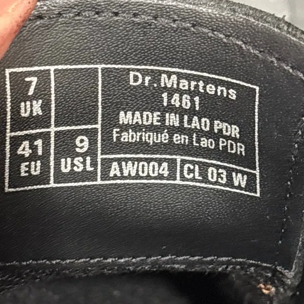 Dr. Marten's 1461 Black Smooth Leather Oxford Shoes - size 9 - Image 2