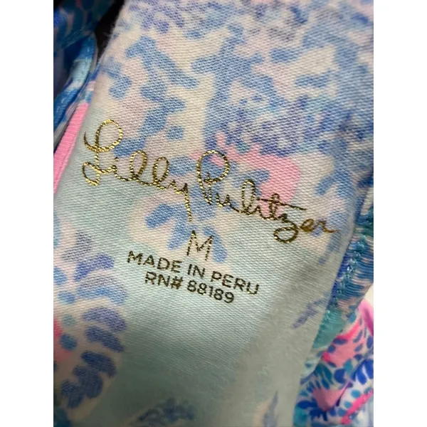 Lilly Pulitzer Billie Tank Top Ibiza Now You See Me Halter Ruffle‎ M - Image 4