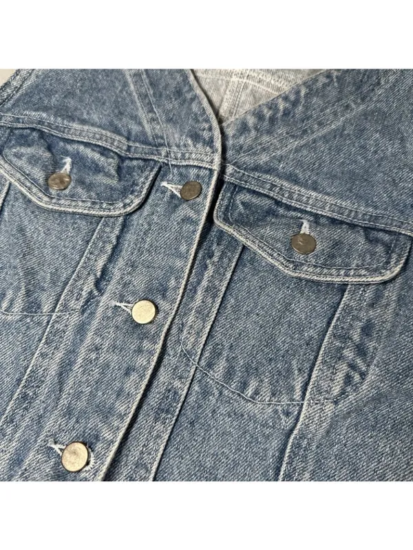 GAP Factory Store Denim Vest Womens Size Small 90s Y2K Jean Sleeveless Vintage - Image 12