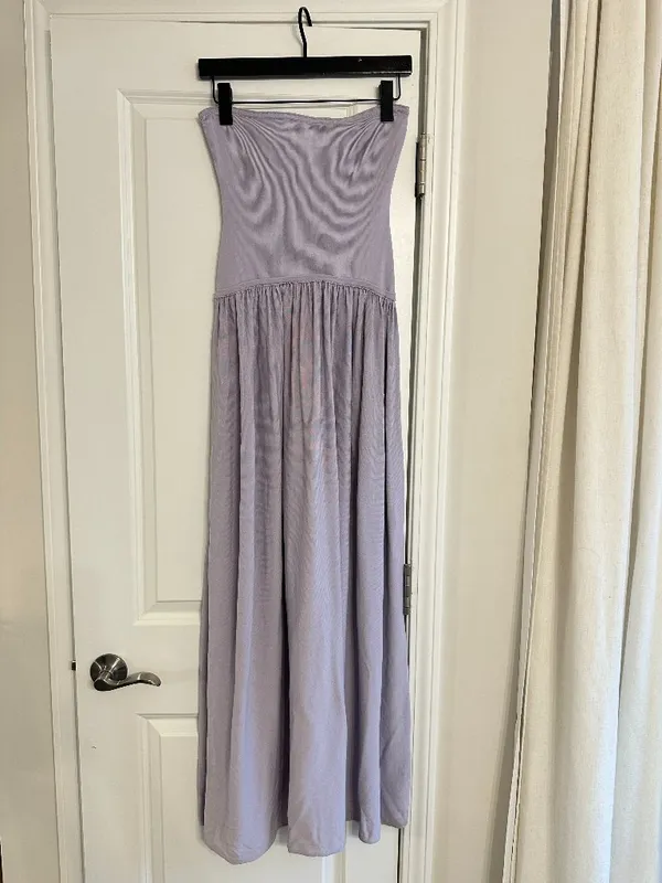 SOLID & STRIPED The Strapless Soglio Dress in Lilac Pastel Size Small - Image 4