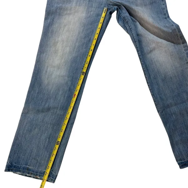 Aeropostale Denim Blue Jeans Mens Size 32/32 Slim Straight Distressed Inseam 30” - Image 10