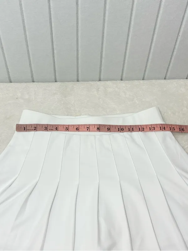 INDERO‎ White Pleated Tennis Skirt- Skort Size L - Image 5