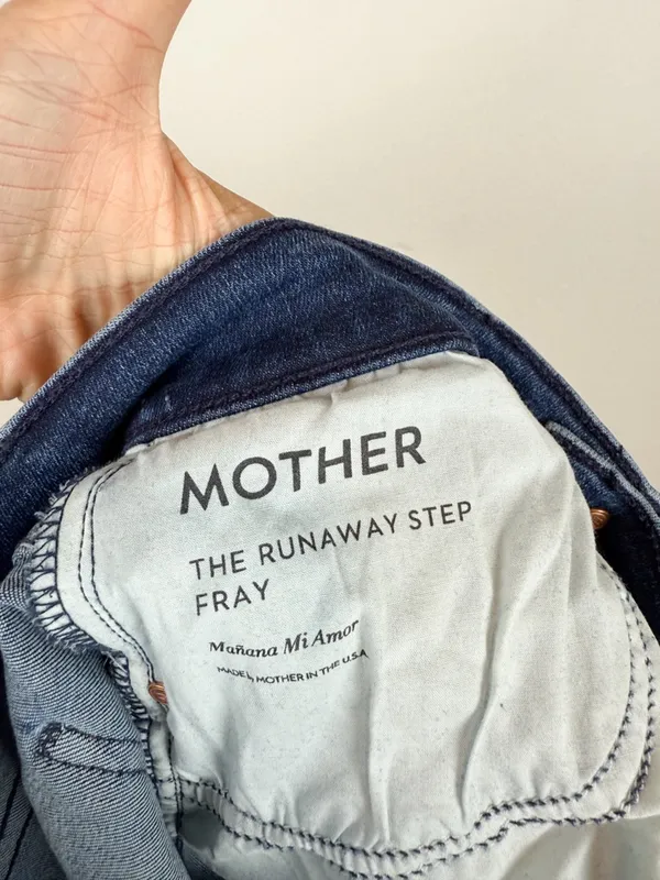Mother The Runaway Step Fray Manana Mi Amor Bootcut Kick Flare Jeans Size 28 - Image 11