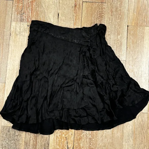 Free People Black Star Pattern Ruffle Layered Mini Skirt - Image 7