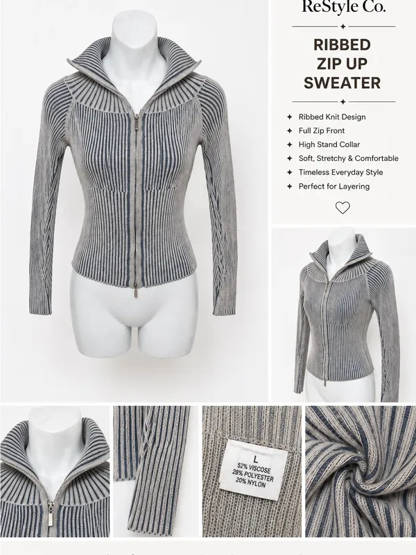 Ribbed Zip - Image 2