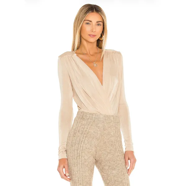 Free People Turnt Long Sleeve Bodysuit in Blossom Pearl Size Large NWT - Image 2