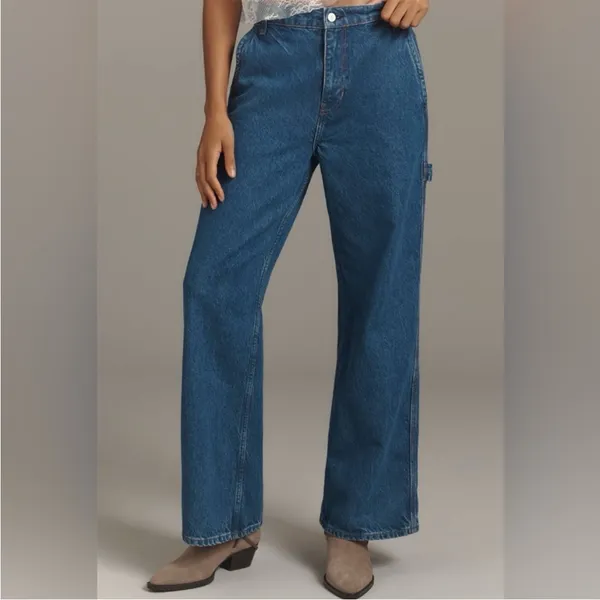 Reformation Diego Mid-Rise Baggy Utility Jeans 30 Cleary Anthropologie NEW - Image 2