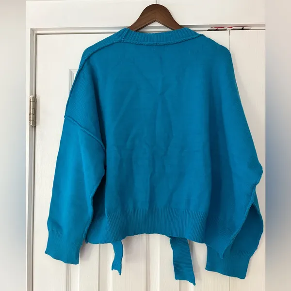 POL Teal Button-Up Women's Cardigan NWOT‎ - Image 2