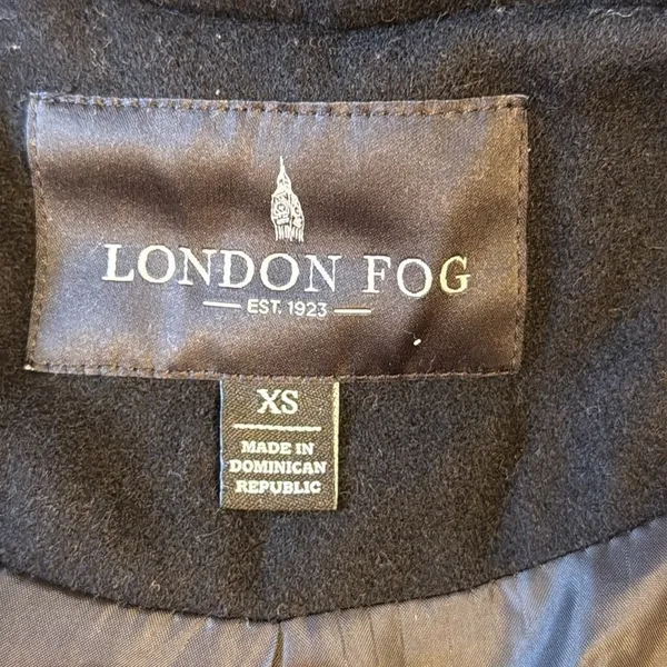 London Fog Dkny Black Trench Coat Classic Design - Image 5