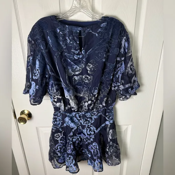 Free People Manuka Burnout Velvet Mini Dress S - Image 4