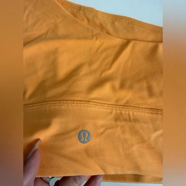 Lululemon Align Asymmetrical One Shoulder Bra Top Yellow Size 10 Nulu Yoga - Image 5